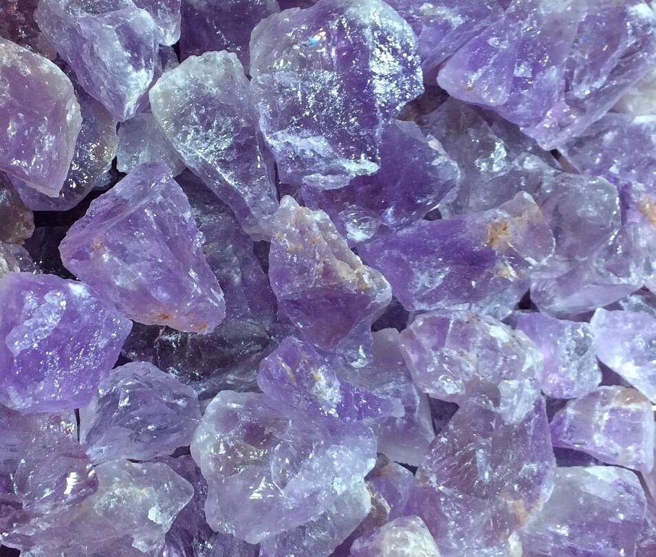 Bulk 1lb Raw Purple Amethyst Rough Gemstones, Bulk Wholesale Amethyst