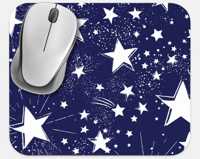 Celestial Mouse Pad, Space Stars Mouse Pad, Computer Accessories, Tech Desk Supplies, Boho Bohemian Hippie Mouse Pad, Neoprene Mouse Pad