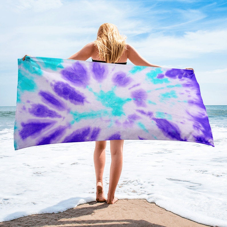 Large Beach Towel 30 X 60 Inch Towel Bath Towel Tie Dye Etsy