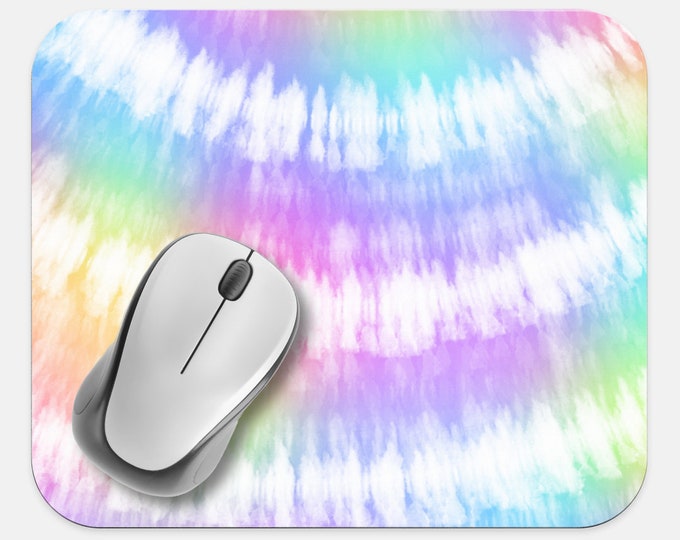 Tie Dye Mouse Pad, Hippie Mouse Pad, Computer Accessories, Tech Desk Supplies, Boho Bohemian Hippie Mouse Pad, Neoprene Non Slip Mouse Pad