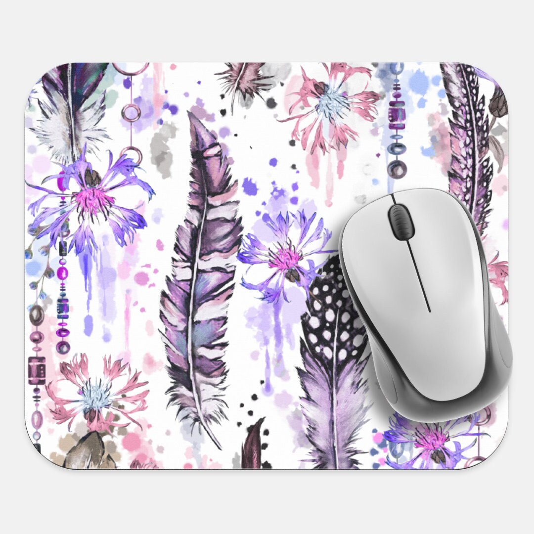 Feathers Mouse Pad Feather Mouse Pad Computer Accessories - Etsy