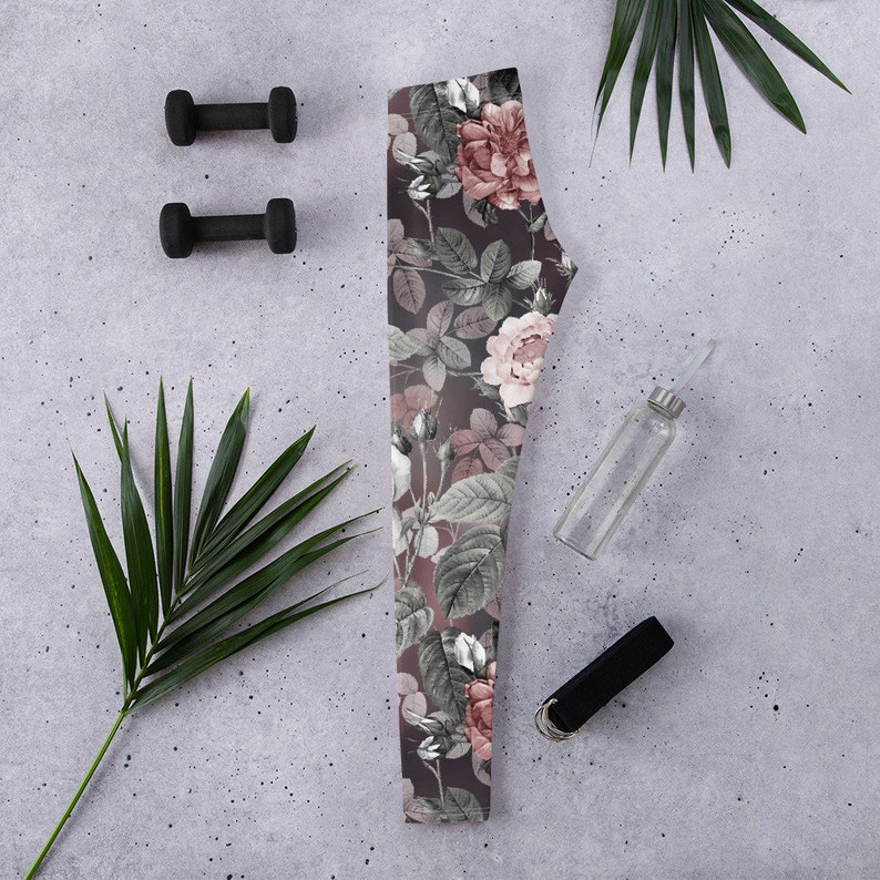Workout Sports Wear Pants Exercise Yoga Pants Boho Flowers Floral Leggings Womens Leggings Bohemian Wildflower Leggings XS S M L XL Size