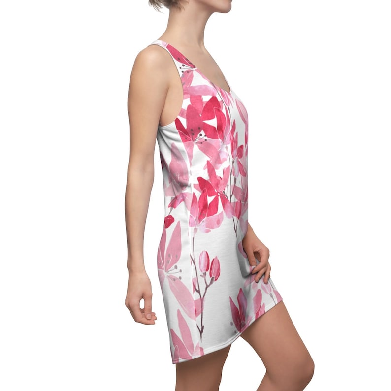 Japanese Cherry Blossom Floral Print Dress Women/'s Racerback Dress All Over Print Racerback Dress Apparel Clothing Womens Tank Dress