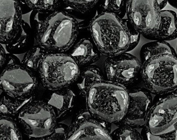 Bulk 1lb Tumbled Black Nuummite Gemstones, Bulk Wholesale Nuummite Tumbled Stones, Tumbled Black Gemstones, Bulk Crystals, Bulk Gemstones