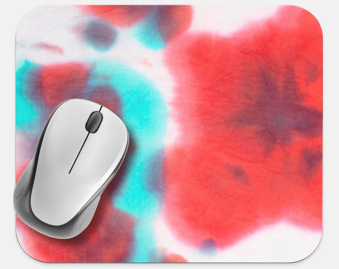 Tie Dye Mouse Pad, Hippie Mouse Pad, Computer Accessories, Tech Desk Supplies, Boho Bohemian Hippie Mouse Pad, Neoprene Non Slip Mouse Pad