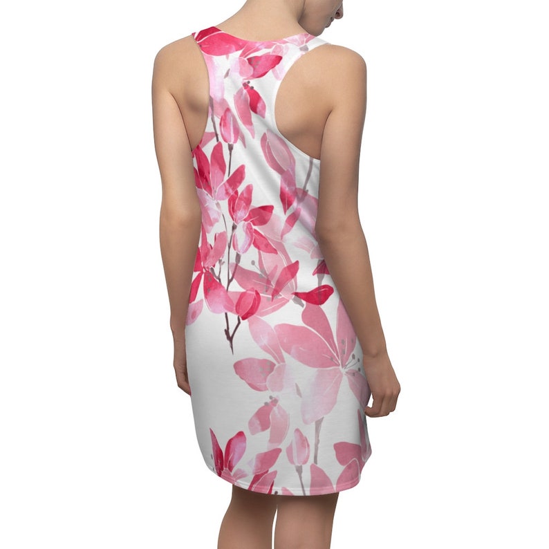 Japanese Cherry Blossom Floral Print Dress Women/'s Racerback Dress All Over Print Racerback Dress Apparel Clothing Womens Tank Dress