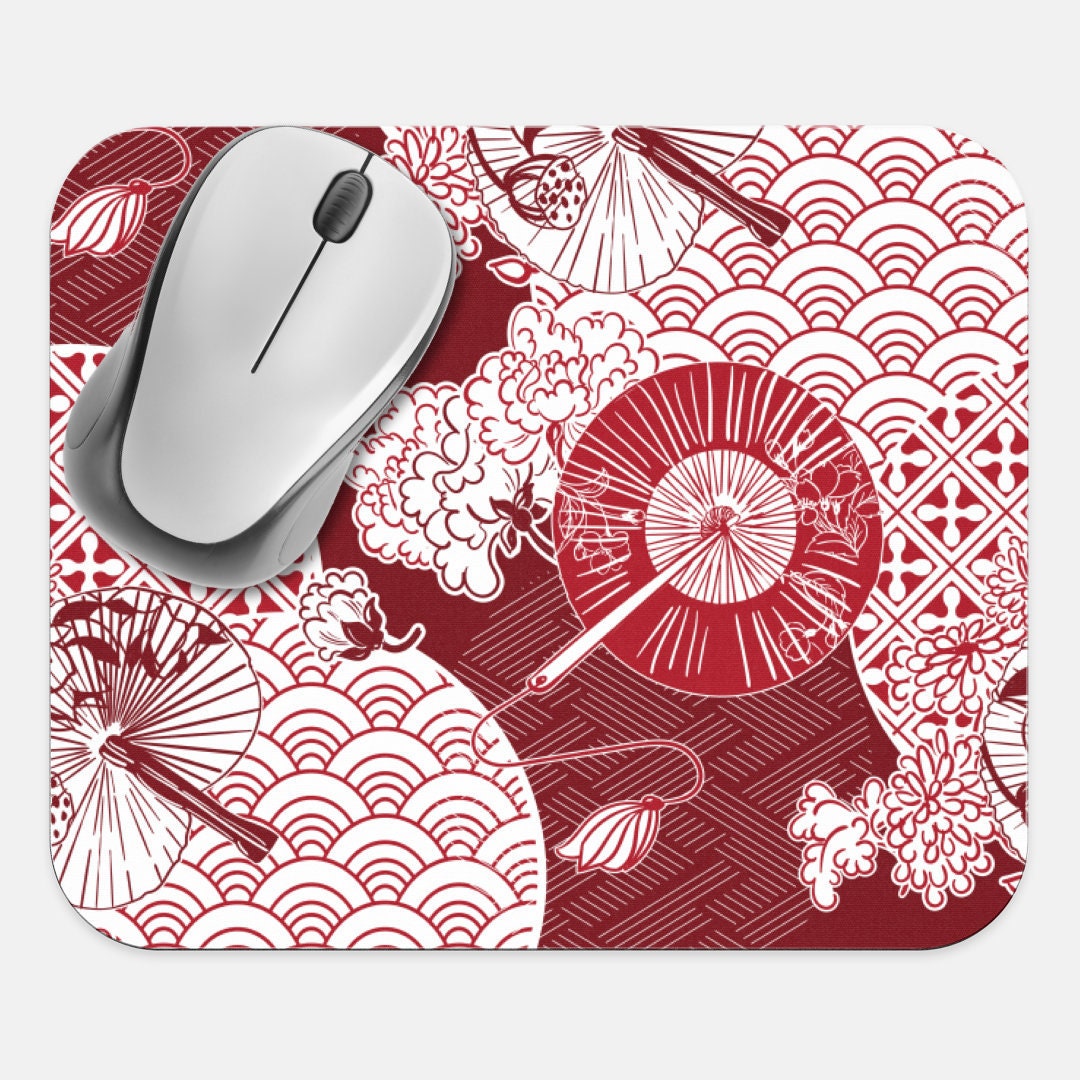 Japanese Art Mouse Pad, Asian Art Mouse Pad, Computer Accessories, Tech