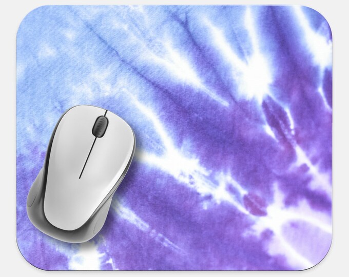 Tie Dye Mouse Pad, Hippie Mouse Pad, Computer Accessories, Tech Desk Supplies, Boho Bohemian Hippie Mouse Pad, Neoprene Non Slip Mouse Pad