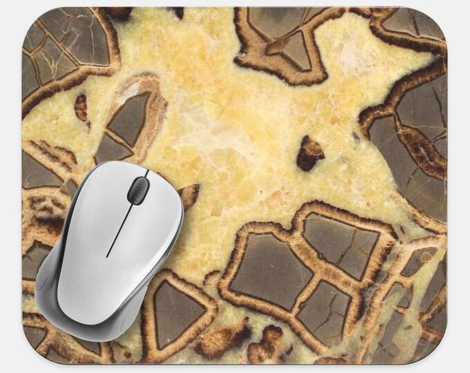 Gemstone Crystals Mouse Pad, Gems Mouse Pad, Computer Accessories, Tech Desk Supplies, Boho Bohemian Hippie Mouse Pad, Neoprene Mouse Pad