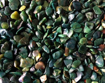 50g Tumbled Bloodstone Heliotrope Stones Bulk Rock 4-8 Pieces Mineral Gems 