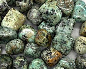 Bulk 1lb Tumbled African Turquoise Gemstones, Bulk Polished Turquoise Gem Lot, Tumbled Turquoise Gemstones, Wholesale Crystals Rocks Gems