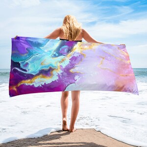 Large Beach Towel, 30 X 60 Inch Towel, Bath Towel, City