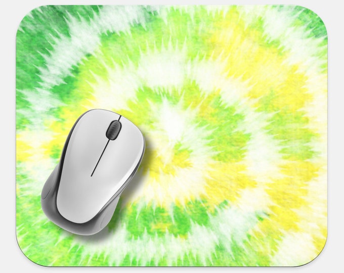 Tie Dye Mouse Pad, Hippie Mouse Pad, Computer Accessories, Tech Desk Supplies, Boho Bohemian Hippie Mouse Pad, Neoprene Non Slip Mouse Pad