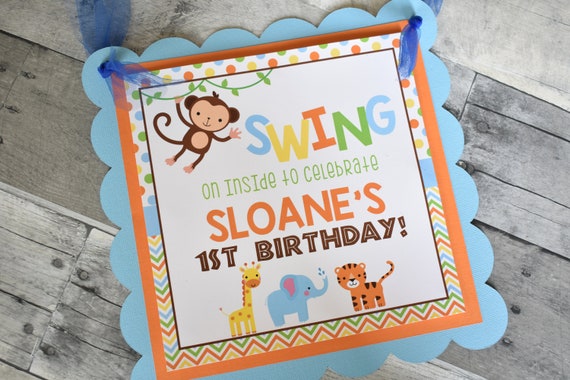 Jungle Door Sign, Safari Door Hanger, Safari Birthday, Jungle Welcome Sign, Boy Door Sign Il_570xn