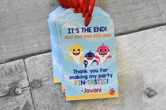 Baby Shark favor tags, Birthday Tags, Shark Favor Tags, Birthday tags Il_570xn