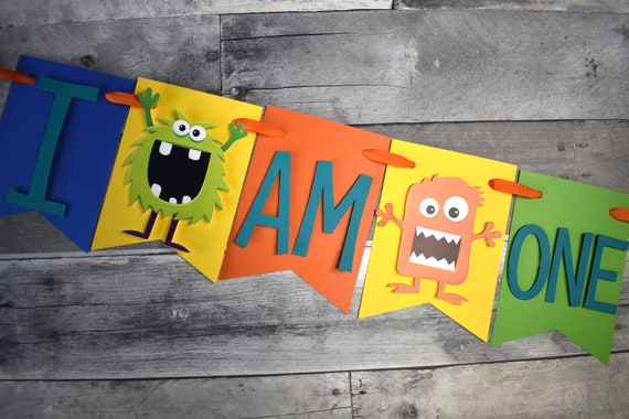 Monster High Chair Banner - Monster Birthday High Chair Decoration - High Chair Bunting - Monster Birthday Party - Boy Birthday Il_570xn