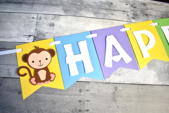 Zoo Birthday banner, Jungle birthday Banner, Zoo Banner, Birthday Banner, Safari Birthday Banner Il_570xn