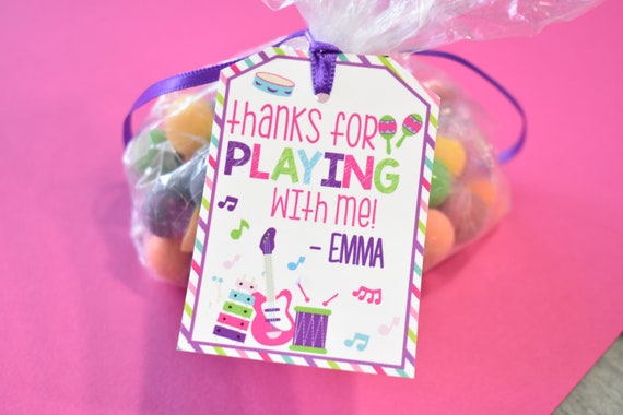 Music Favor Tag, Musical Favor Tags, Music Birthday Tags, Musical Birthday Party, Music Favor Tags, Girl Favor tags Il_570xn