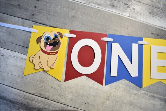 Puppy Dog Pal Themed, Puppy Dog Pal Themed, Puppy Dog Pals Banner, Birthday Banner, Boy puppy Dog pal Banner, ONE Banner Il_570xn