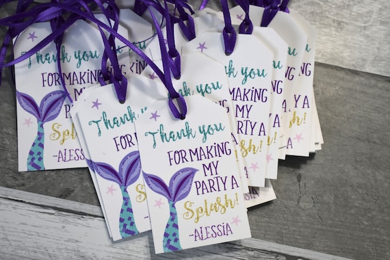 Mermaid Favor Tag, Mermaid Favor Tags, Mermaid Birthday Tags, Mermaid Birthday, Mermaid Favor Tags, Under The Sea Mermaid Party Il_570xn