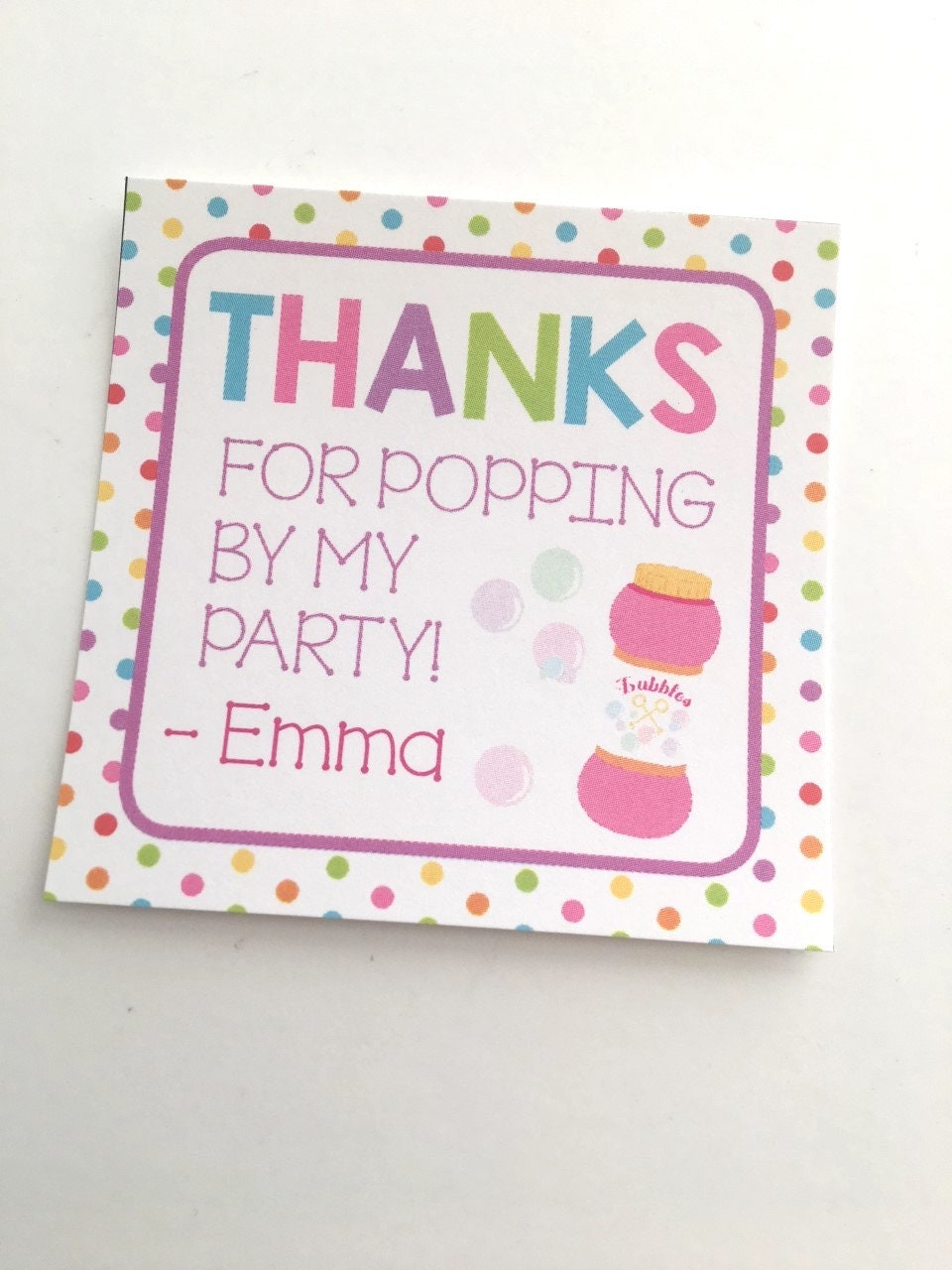 Bubble Printable Party Favor Tags Printable Bubble Party Etsy