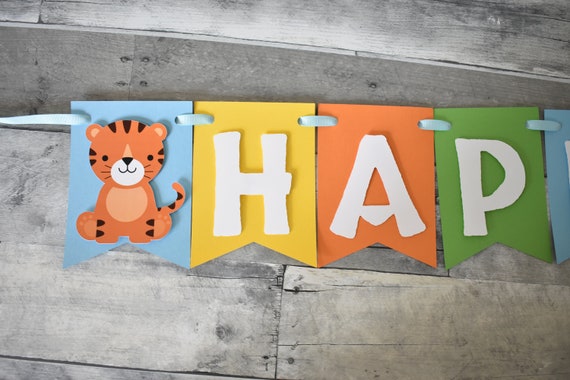 Zoo Birthday banner, Jungle birthday Banner, Zoo Banner, Birthday Banner, Safari Birthday Banner Il_570xn