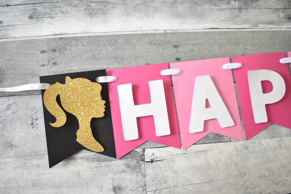 barbie banner birthday