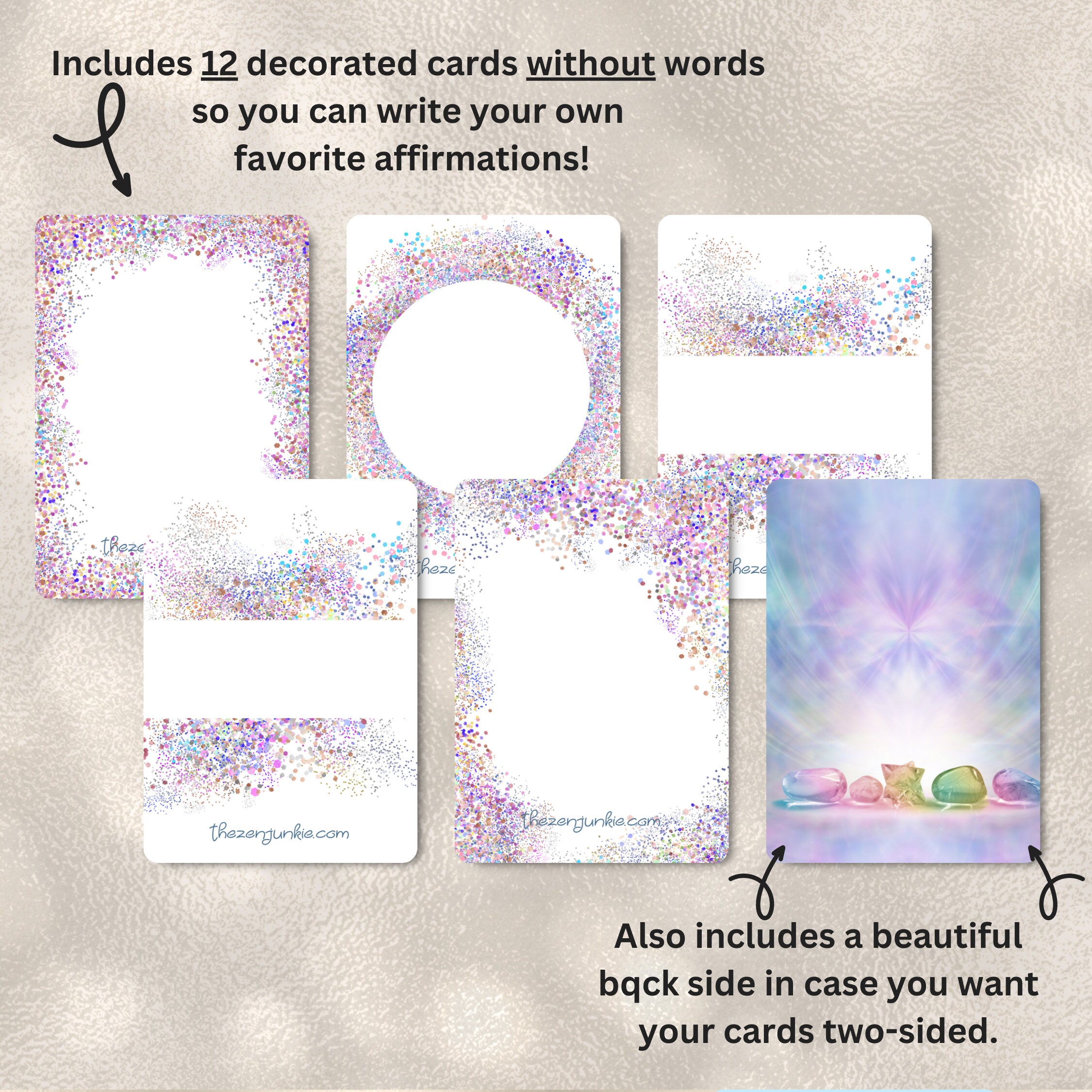 Mind, Body, Soul Affirmation Card Deck, 100 Cards, Intention Cards ...