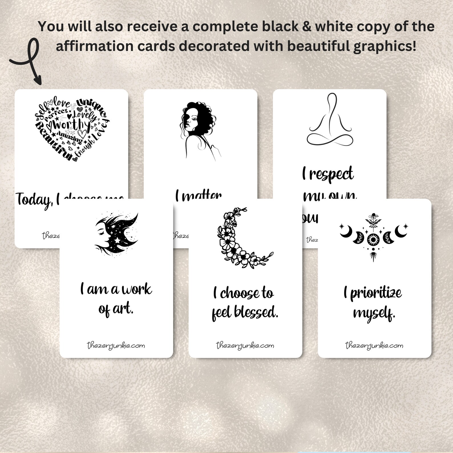 Mind, Body, Soul Affirmation Card Deck, 100 Cards, Intention Cards ...