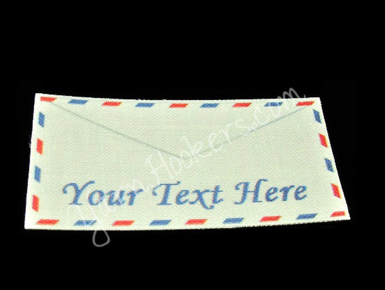 Knit White Cotton Custom Printed Labels Sew in Clothing labels Personalized Fabric Labels Posted International Sewing For Crochet