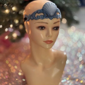 Silicone Blue Ice Mermaid Circlet Crown