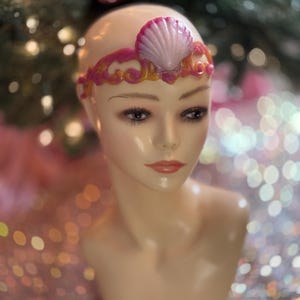 Silicone Pink & Gold Circlet Crown