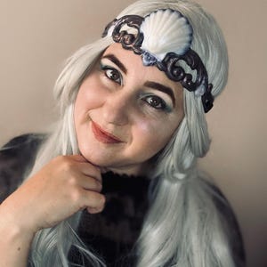 Silicone Bronze & White Siren Mermaid Circlet Crown