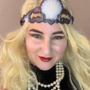 Silicone Blue & Brown Siren Mermaid Circlet Crown