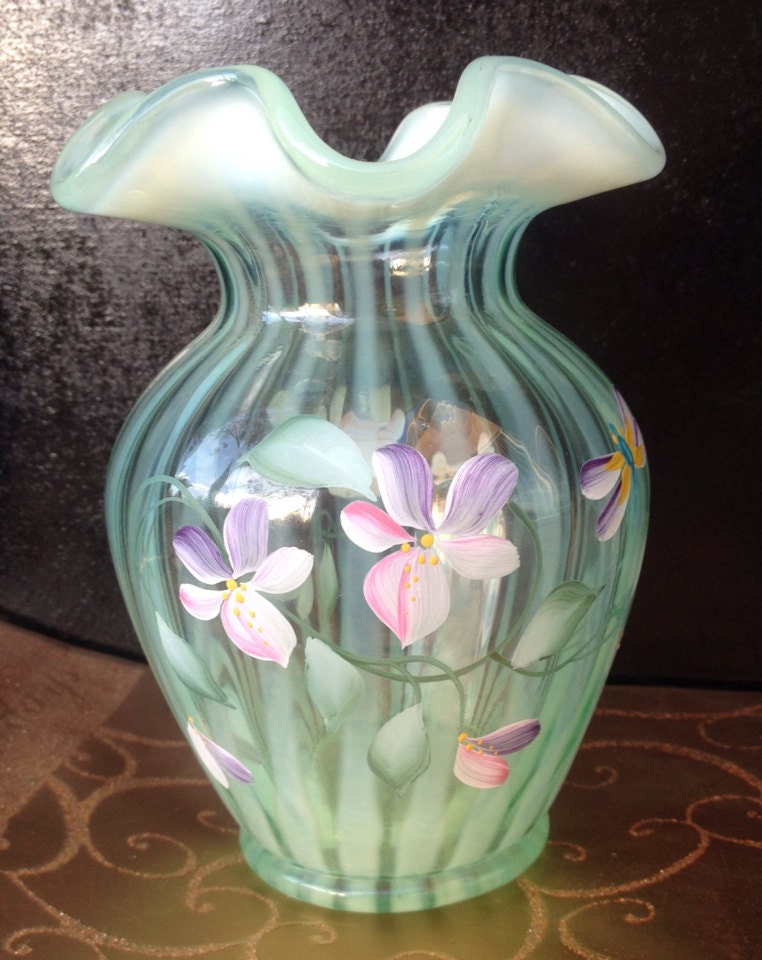 FREE SHIPPING Fenton collectible glass vase small vintage Etsy