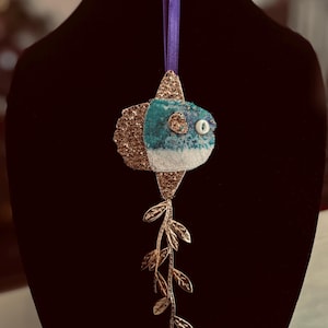 Felt Mola Mola Xmas Ornament Fishmas Gold