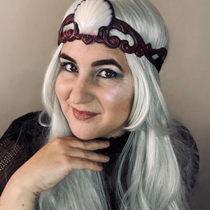 Silicone Red & White Siren Mermaid Circlet Crown