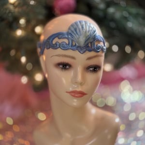 Silicone Blue Pearlescent Circlet Crown