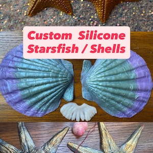 Custom Silicone Shells/Starfish Set of 2