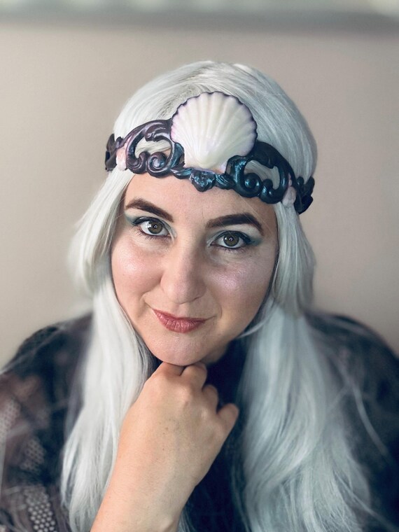 Silicone Dark Blue, Purple & White Siren Mermaid Circlet  display picture 2