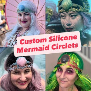 Custom Mermaid Silicone Circlet Crown Waterproof