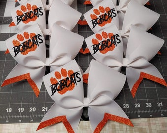 School Spirit Bow - High School Cheer - Team Bow - Custom Hair Bow - Cheer Bows - Mascot Cheer Bow - Cheerleading - Practice Bow - Cheer