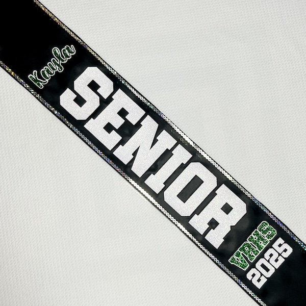 Senior 2026 Sash - Custom with Sequin Trim