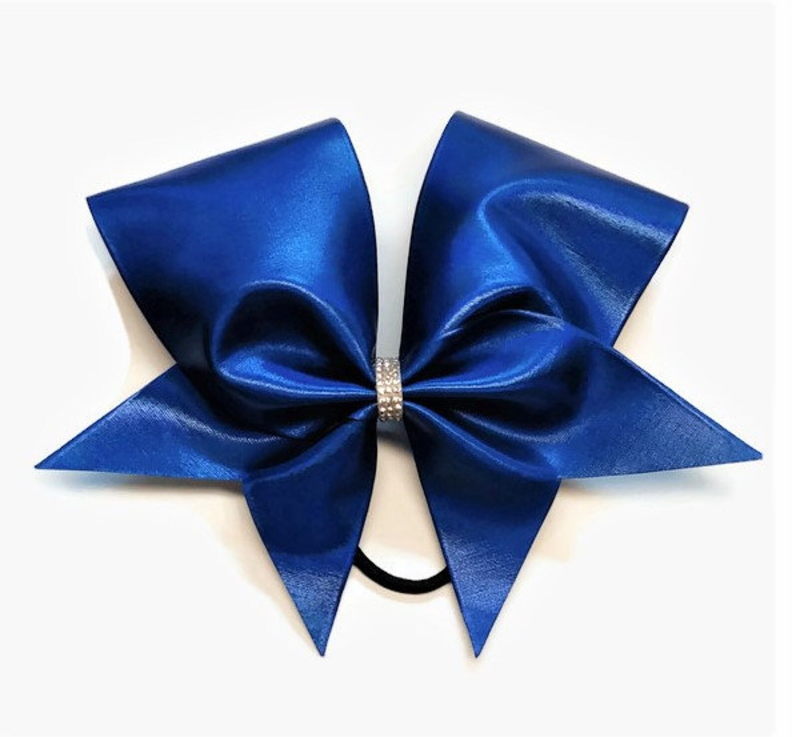 Royal Blue Cheer Bow Blue Cheer Bow Royal Blue Bow Shiny Etsy