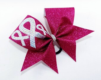 Breast Cancer Cheer Bow - Pink Cheer Bows - October Cheer Bow - Pink Out