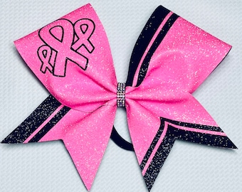 Breast Cancer Awareness Cheer Bow - Pink Out Cheer Bows - Pink Cheer Bows