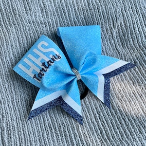 Custom Glitter Cheer Bow - Team Cheer Bows - High School Cheerleading Bows