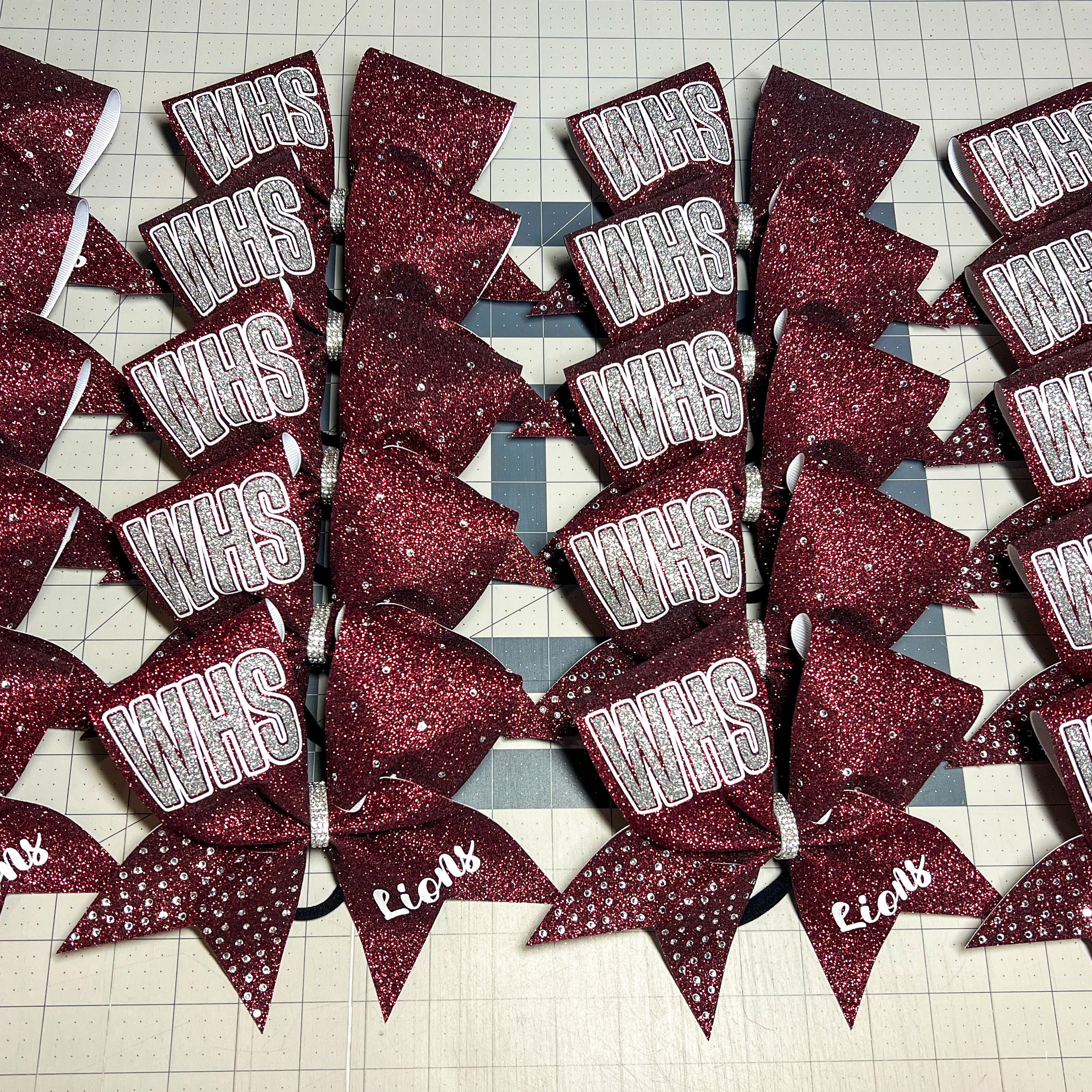Rhinestone Cheer Bow - High School Cheer Bow - Sideline Cheerleader - Bling - Custom - Sparkle