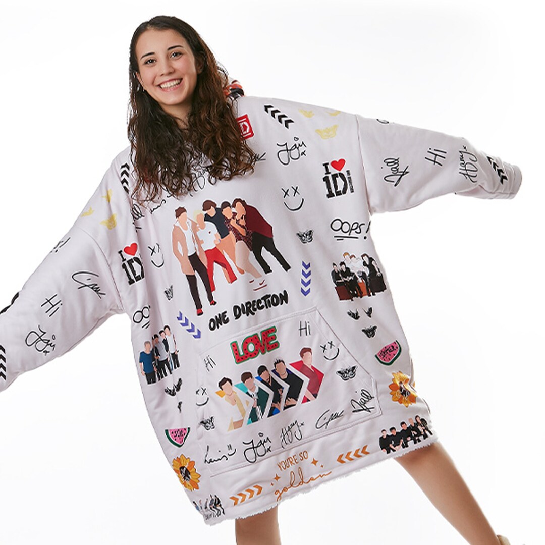 One Direction Fleece Hoodie 3D One Direction Hoodie Blanket Etsy