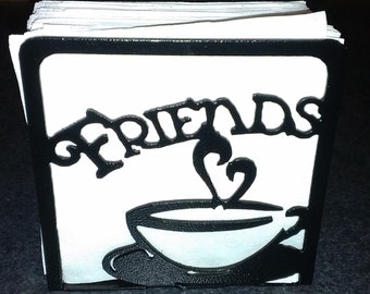 Friends Coffee Cup Napkin Holder Metal